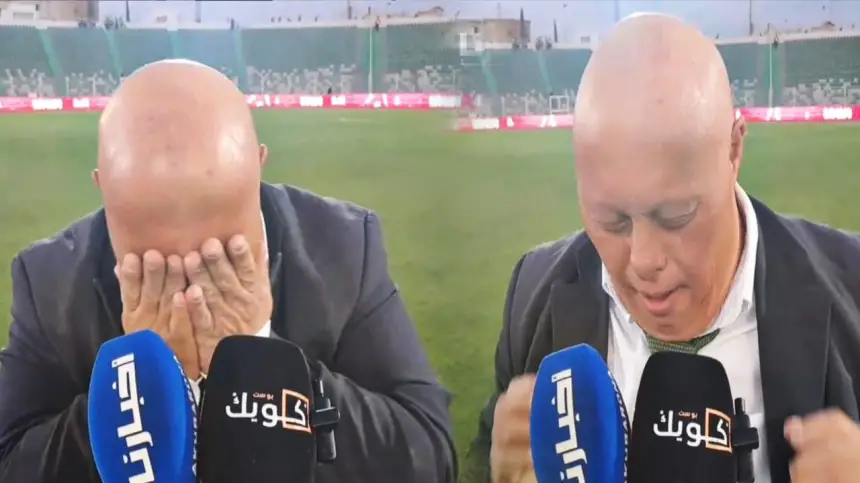 دموع الفرح.. الرئيس الشرفي لاتحاد وجدة يتأثر ببقاء المولودية في القسم الثاني